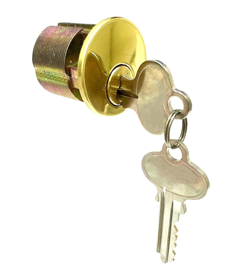 Polished Brass Mortise Cylinder Lock Replacement