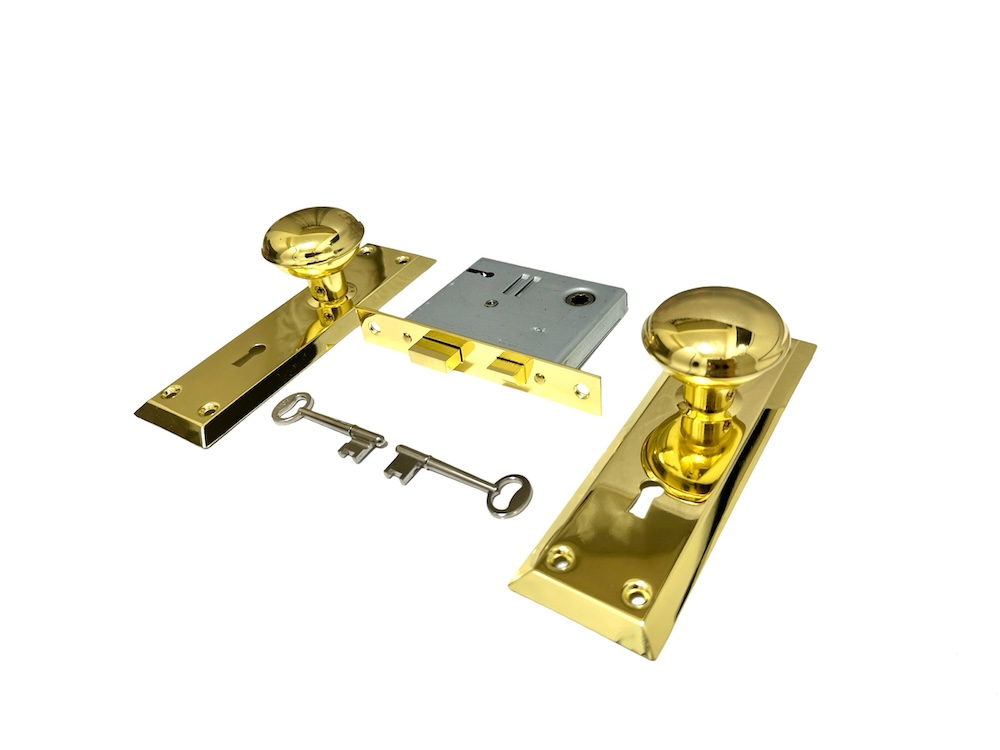 Polished Brass Mortise Lock Set - Image 2