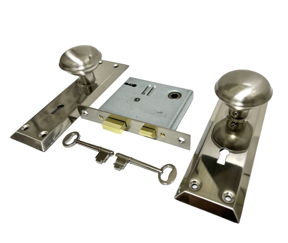 Satin Nickel Mortise Lock Set - Image 4