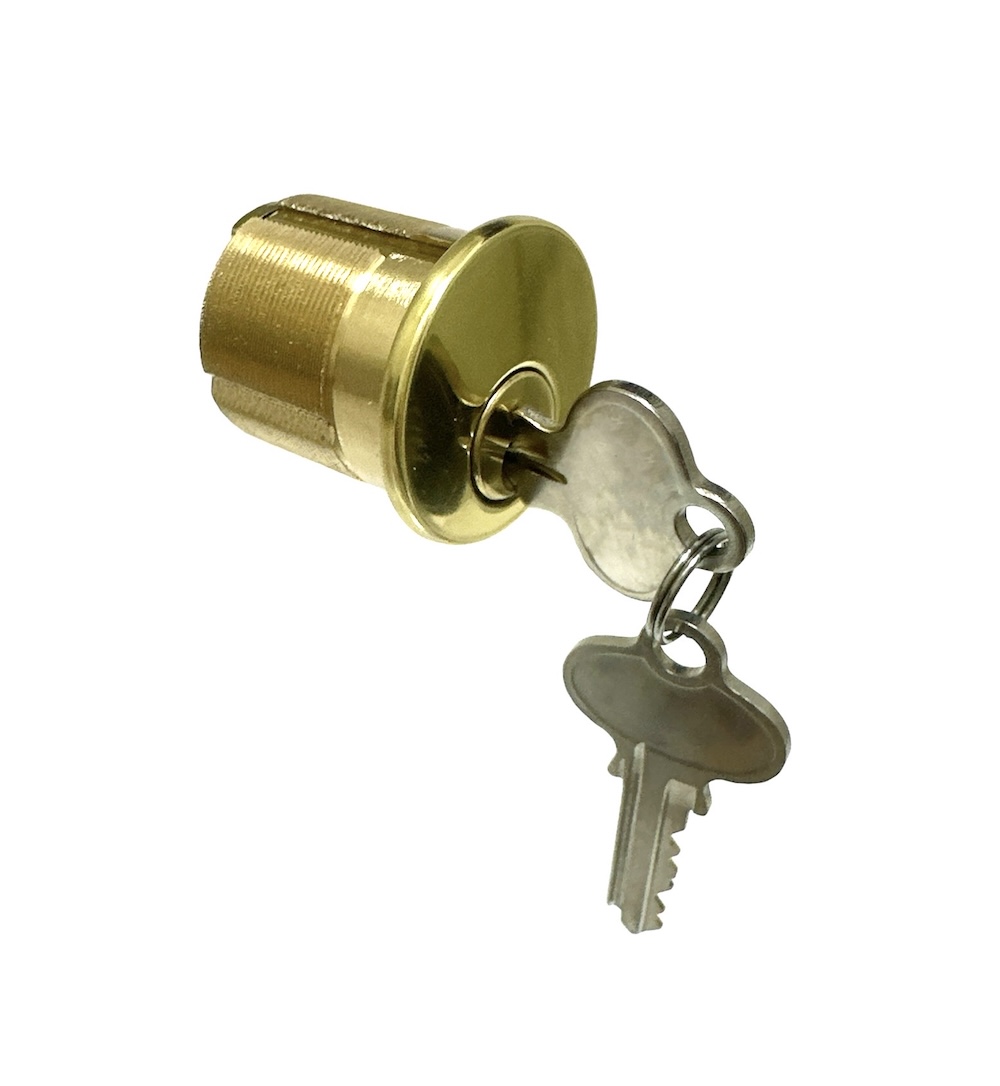Solid Polished Brass Mortise Cylinder
